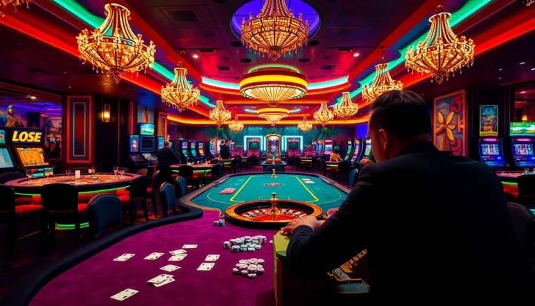 Experience the excitement of gambling at a luxurious casino highlighted by nohu-themed decorations.
