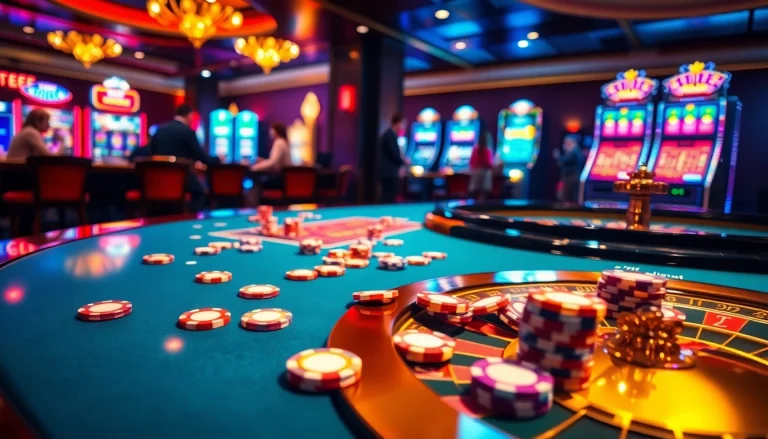 Luck8 casino players engaged in strategic gameplay at vibrant roulette tables.