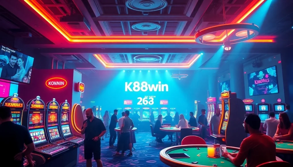 K88win online casino scene featuring vibrant gaming options and an inviting atmosphere.