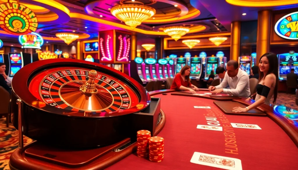 Experience BDJL excitement at an upscale casino with roulette and poker action.