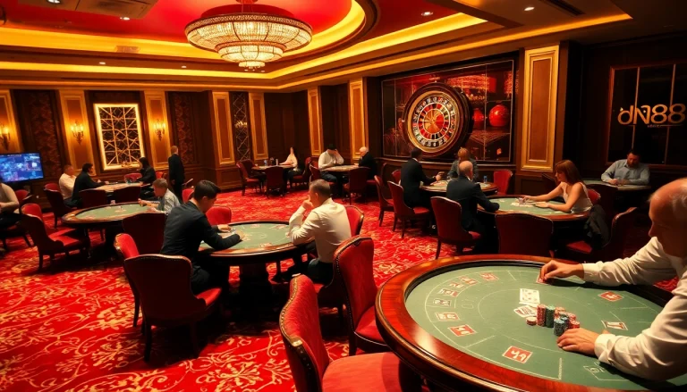 Experience thrilling gambling action with dn88 in a luxurious casino setting