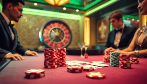 TX88 poker table action with sophisticated players enjoying an upscale casino experience.