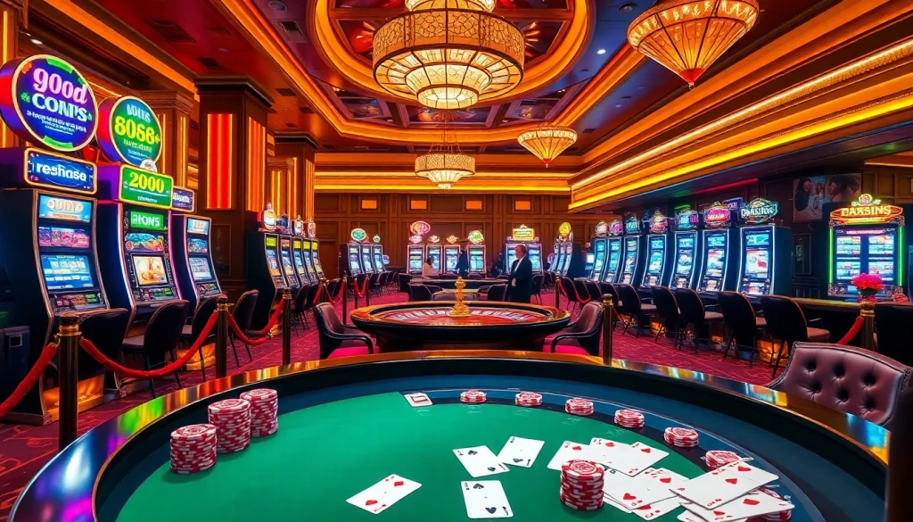 Experience the thrill of gambling at good 888 with vibrant slot machines and luxurious casino ambiance.