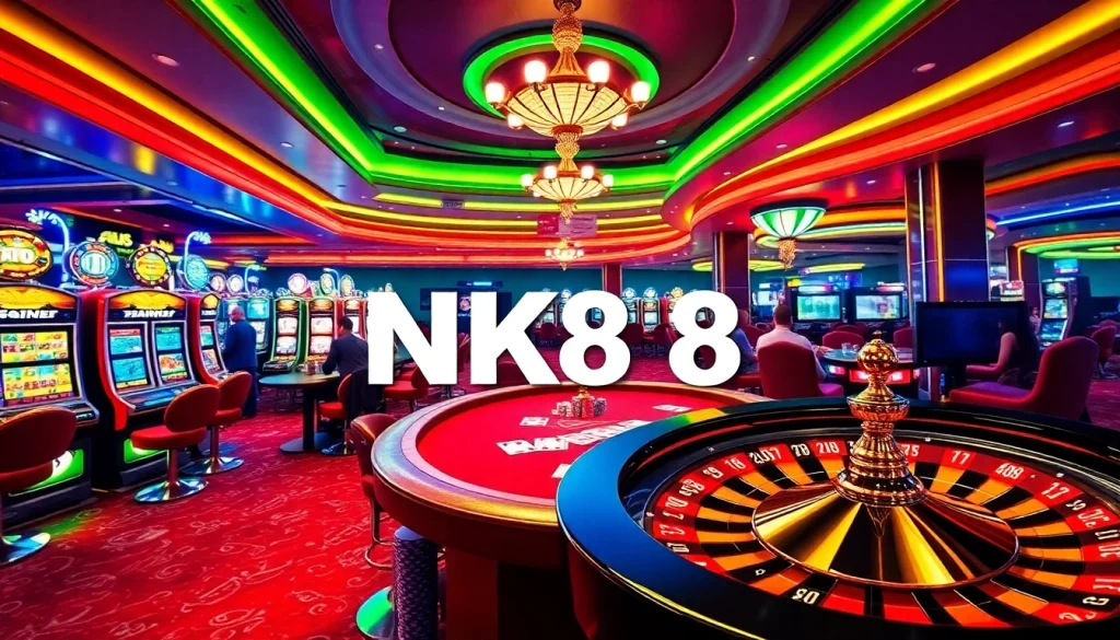 Experience the thrill of gambling at NK88 with vibrant casino games and engaging players.