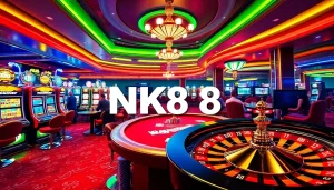 Experience the thrill of gambling at NK88 with vibrant casino games and engaging players.
