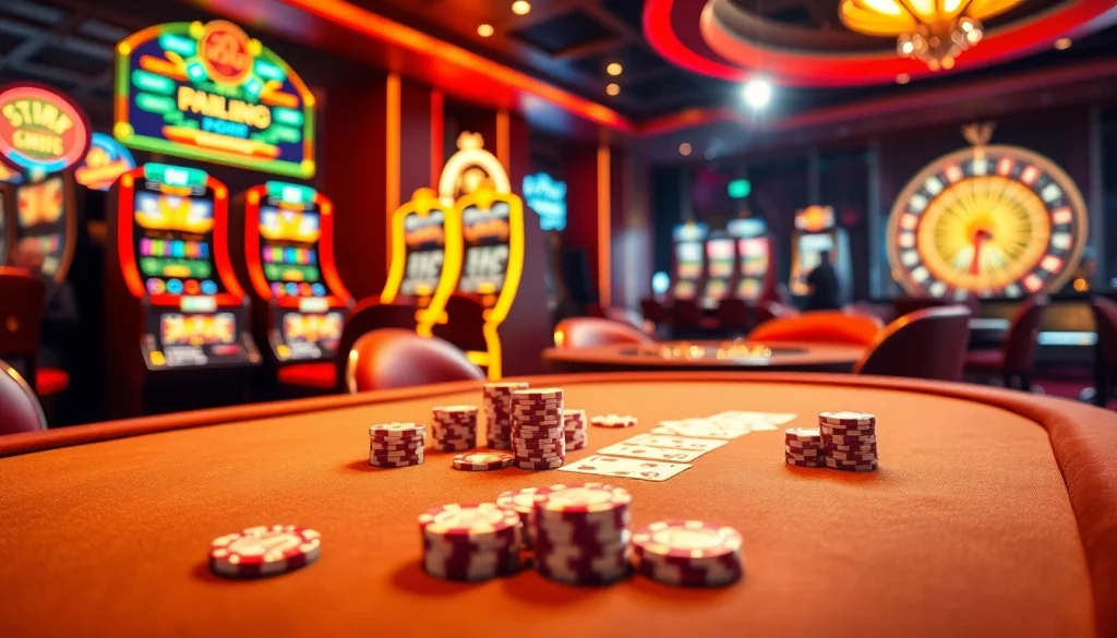 Exciting poker action at a casino table featuring https://new8838.net/ chips and cards.