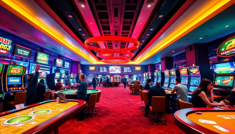 Experience the excitement of online gambling at winvn88.live with vibrant casino scenes full of energy and action.