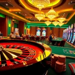 EE88 enhances the thrill of gaming with a professional casino scene highlighted by a roulette wheel and blackjack table.