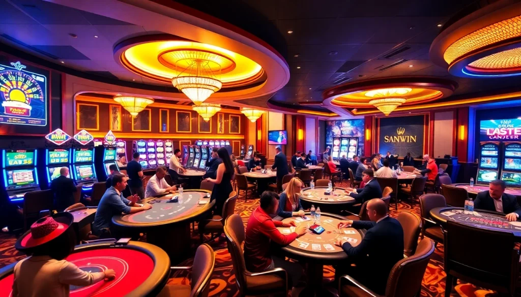 Experience thrilling moments at sunwin's casino with players winning at blackjack and poker tables.