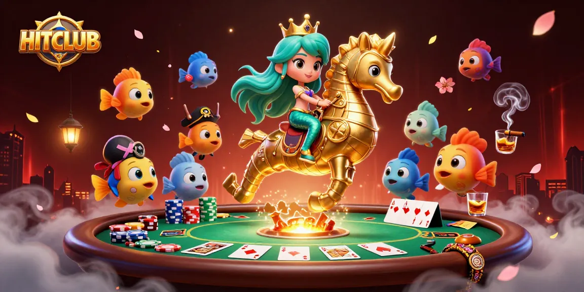 Experience thrilling gameplay at HITCLUB with lively poker tables and a magical atmosphere.