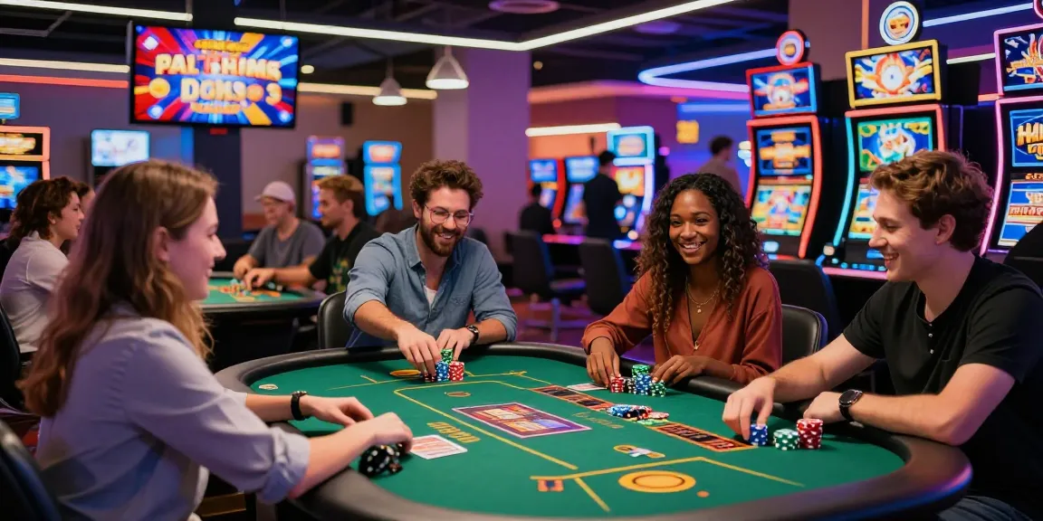 Exciting players enjoying games at credit card casinos with vibrant atmosphere and interactive gaming.