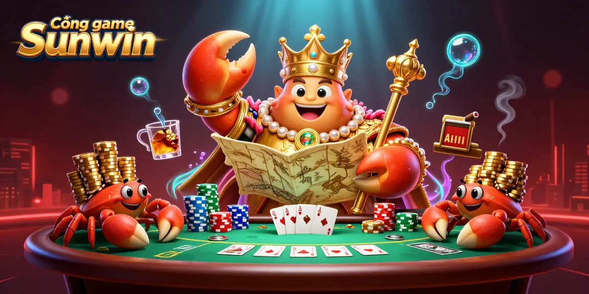 Experience excitement at Cổng game Sunwin with a grand golden crab emperor and gaming action.