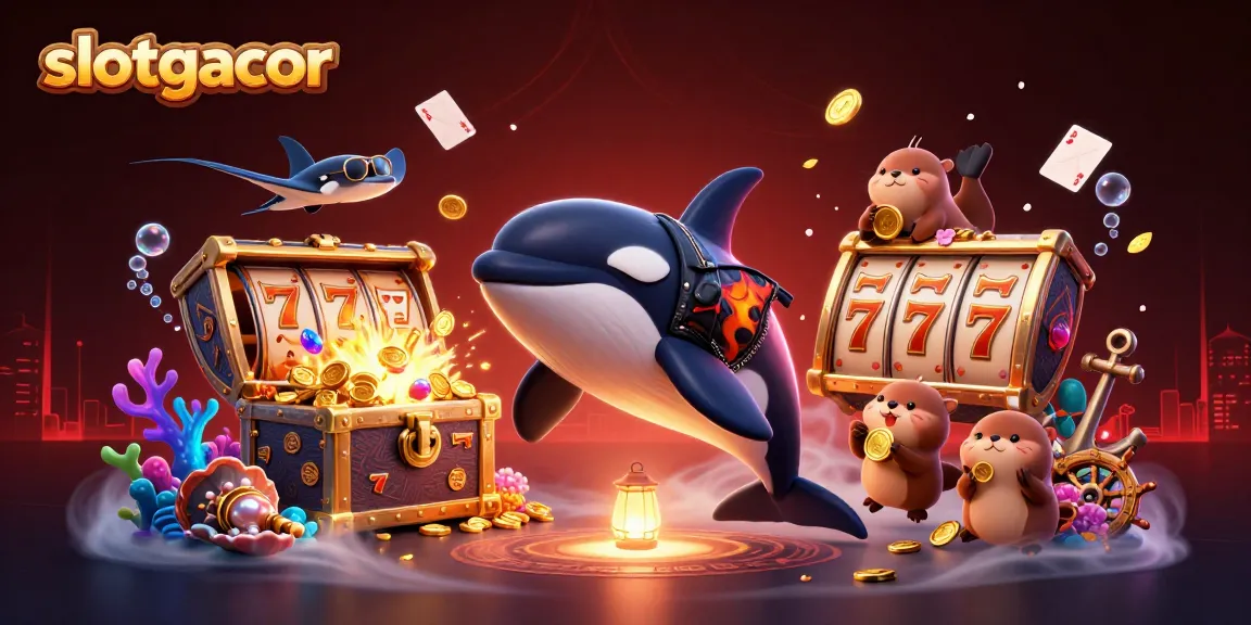 Experience thrilling slotgacor action with vibrant characters enjoying a jackpot underwater adventure