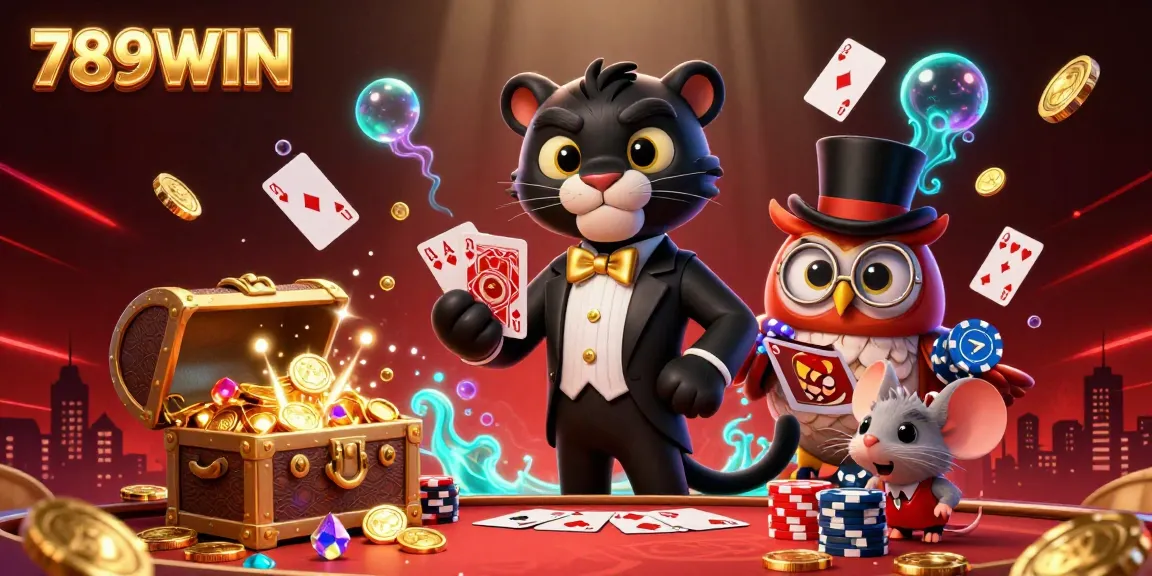 Experience thrilling gaming at 789WIN with a stylish panther dealer and dynamic casino elements.